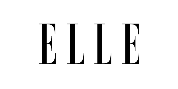 Black 'ELLE' logo on a green background